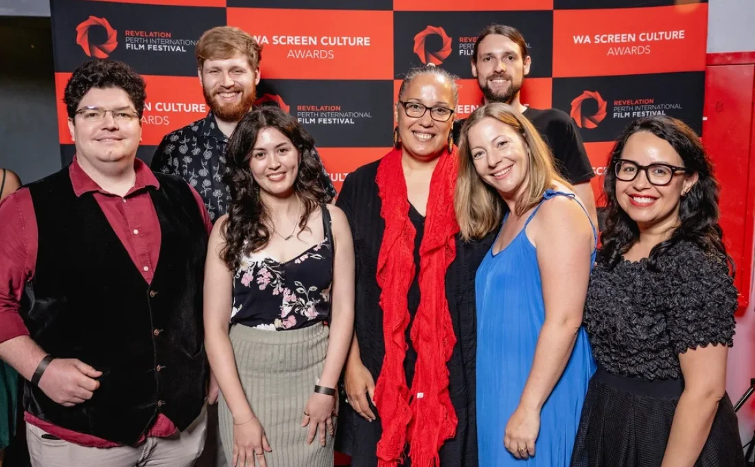 BoodjAR team members photographed at the WA Screen Culture Awards